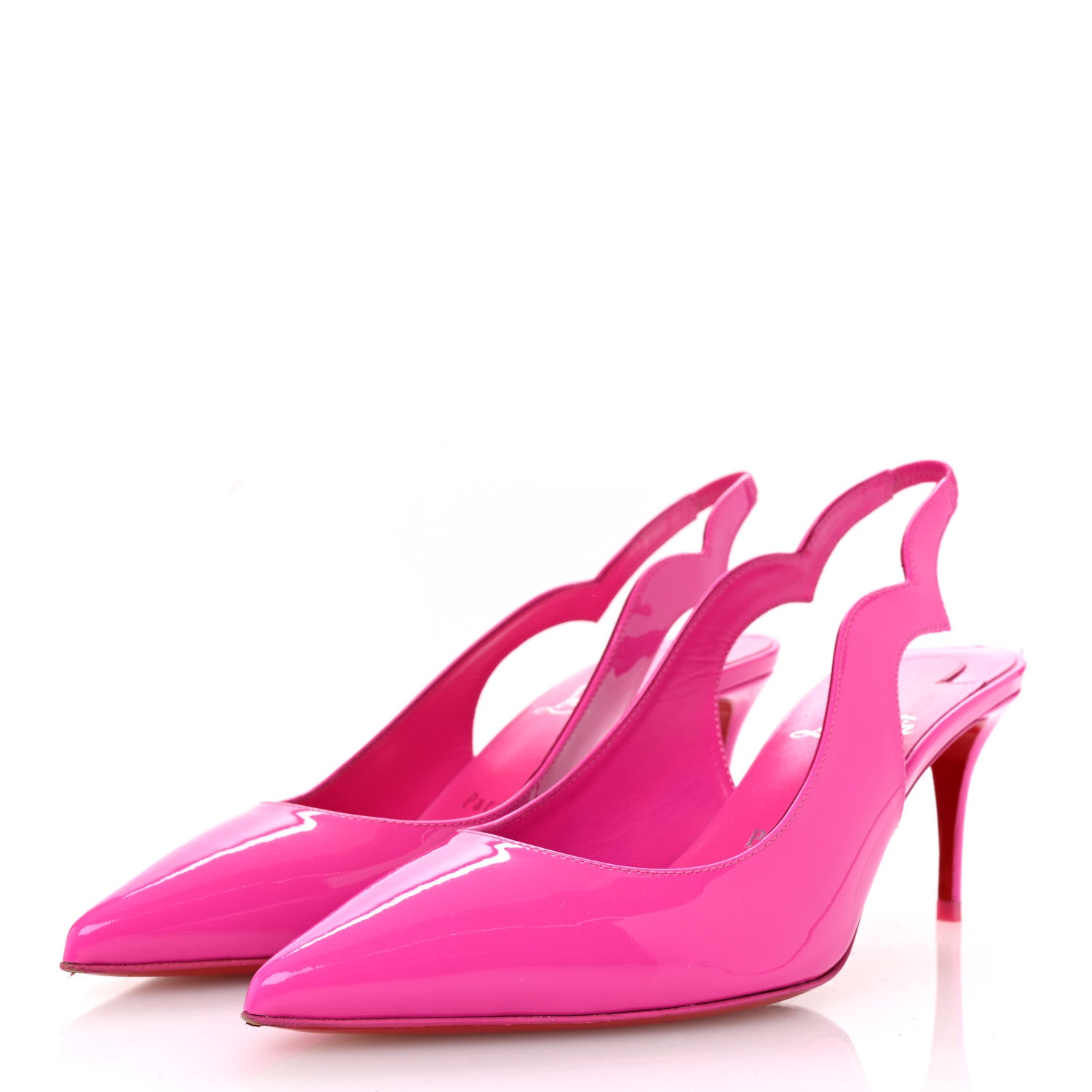 Christian Louboutin Patent Hot Chick Slingback 70 Pumps 37 Bolerose 4 of 9