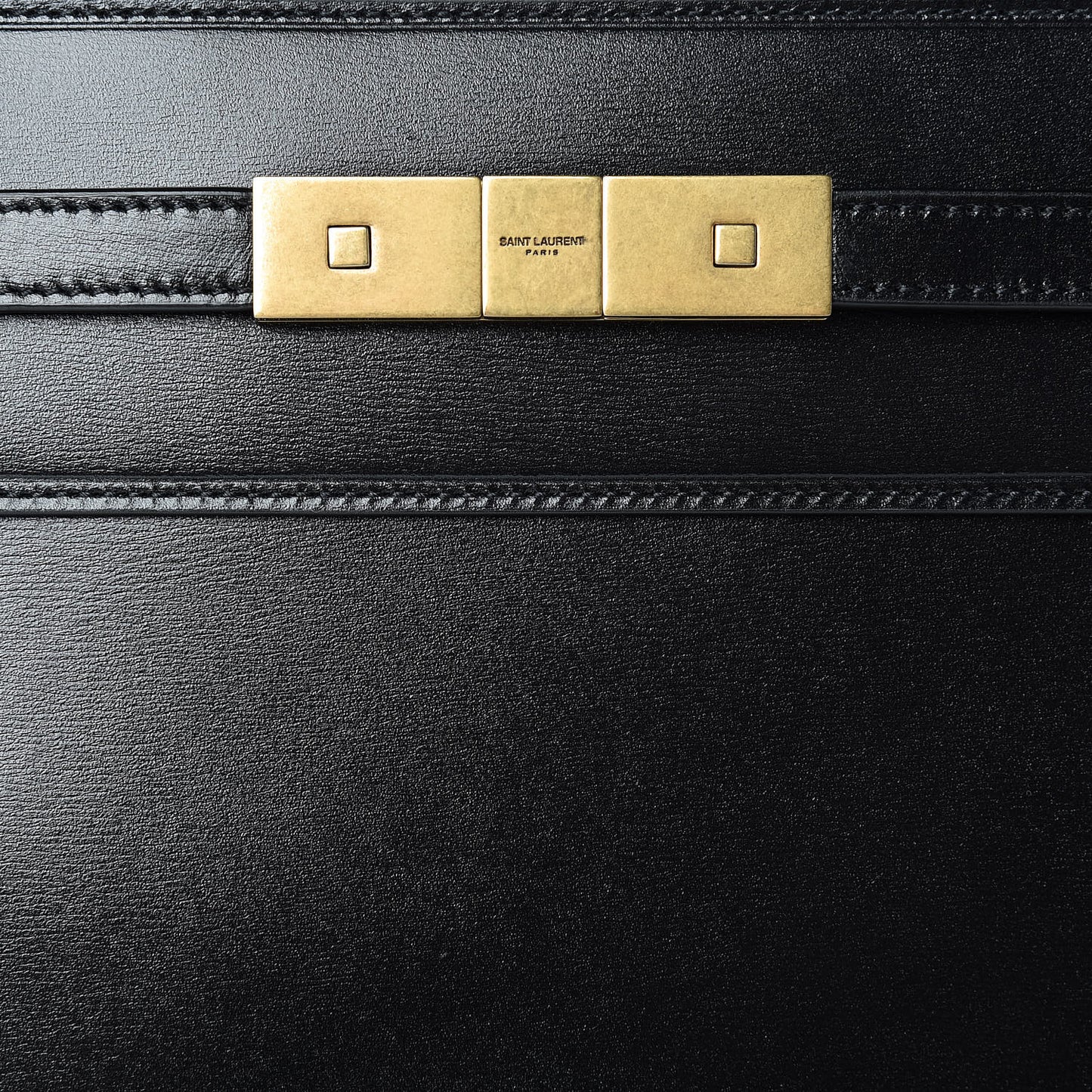 Calfskin Small Manhattan Shopper Tote Black