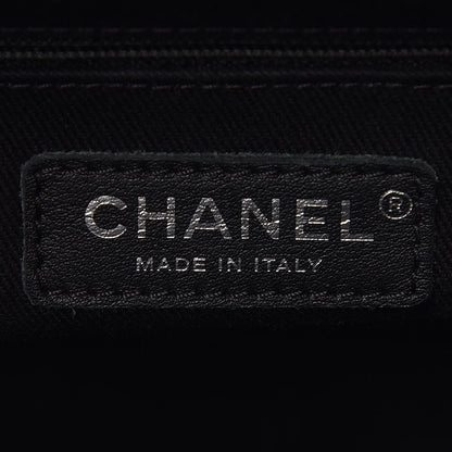 Chanel Glazed Calfskin Quilted Small CC Delivery Tote Black 14 of 17
