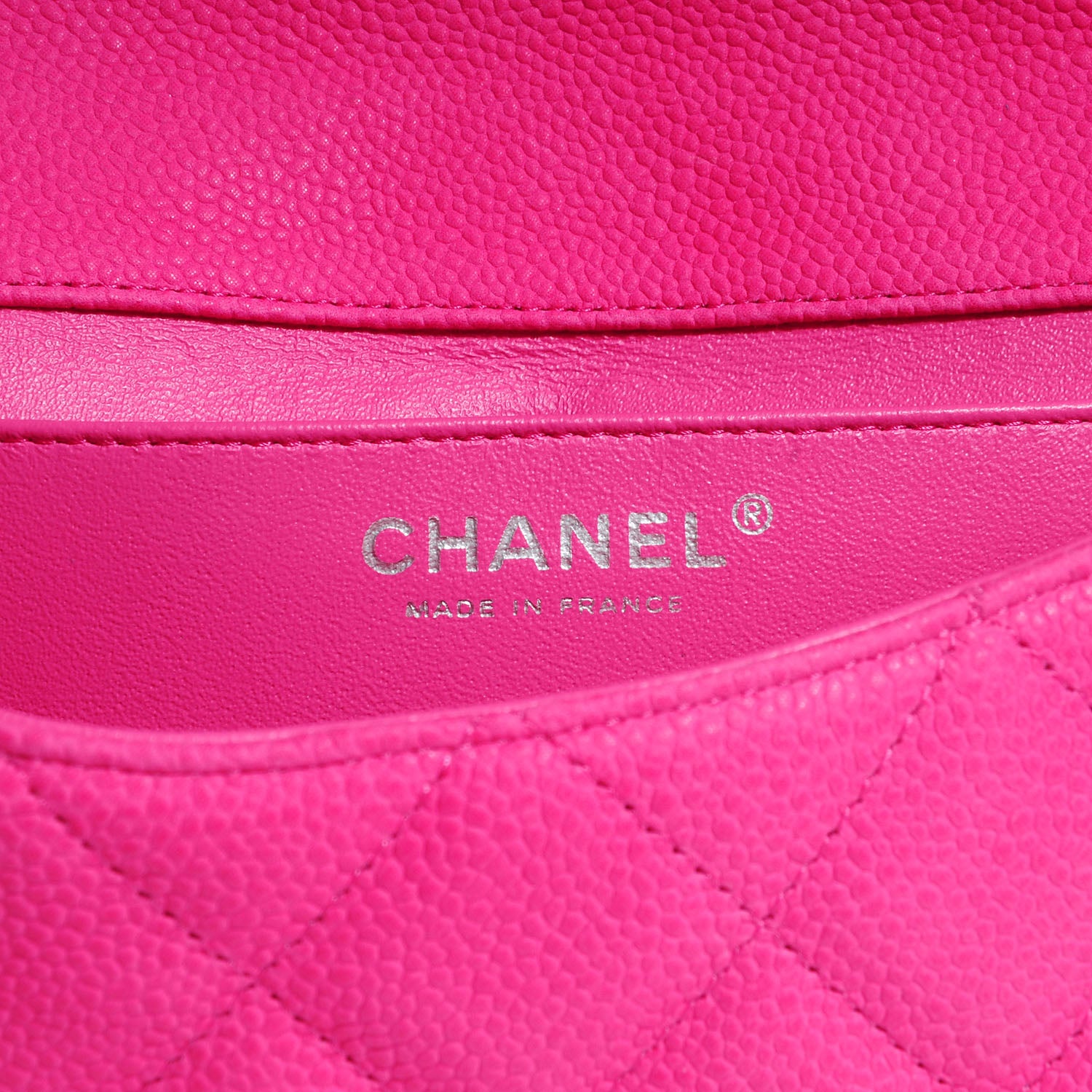 Chanel Iridescent Caviar Clutch with Chain Flap Hot Pink 7 of 9