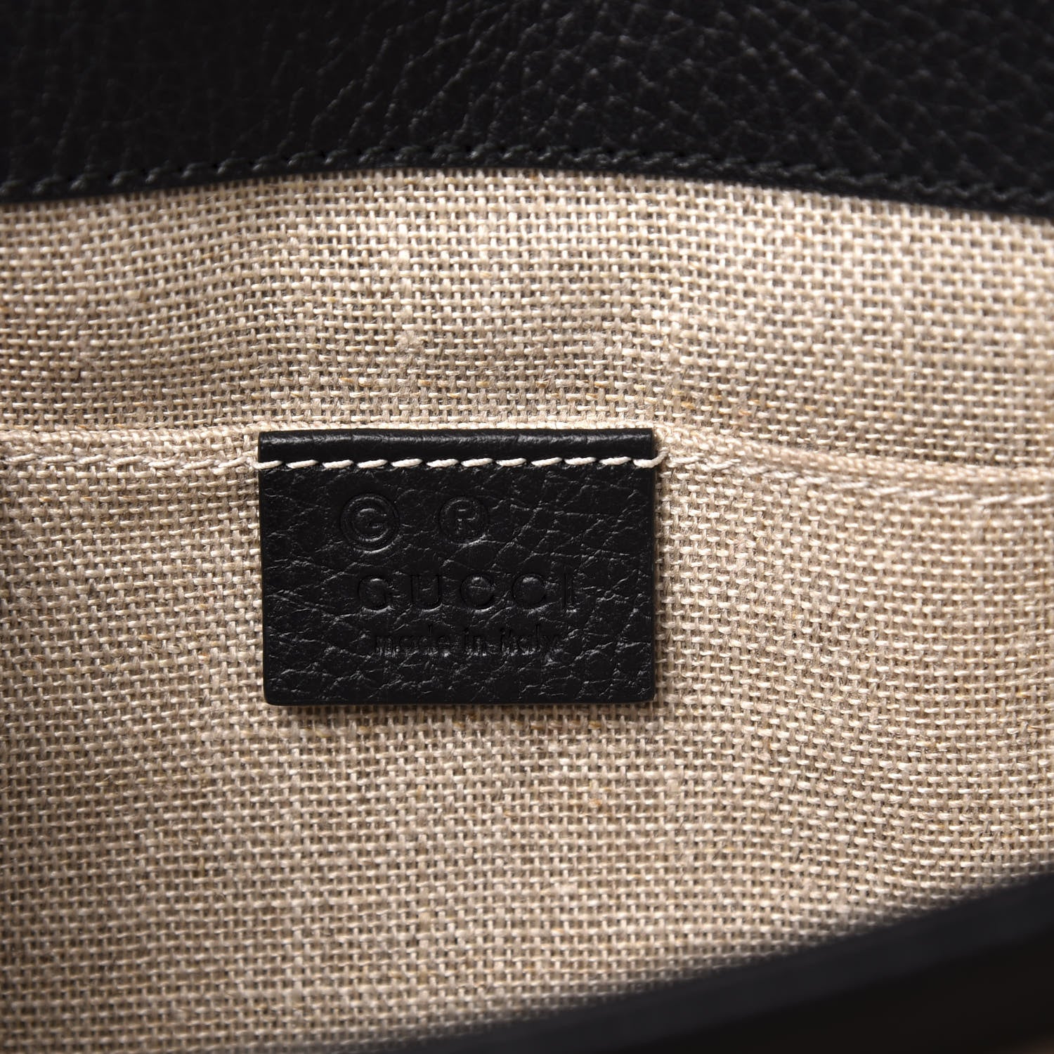 Gucci Dollar Calfskin Small Interlocking G Shoulder Bag Black 8 of 12