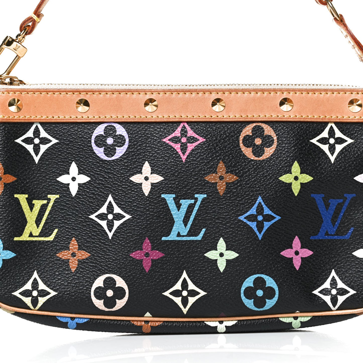 Monogram Multicolor Pochette Accessories Black