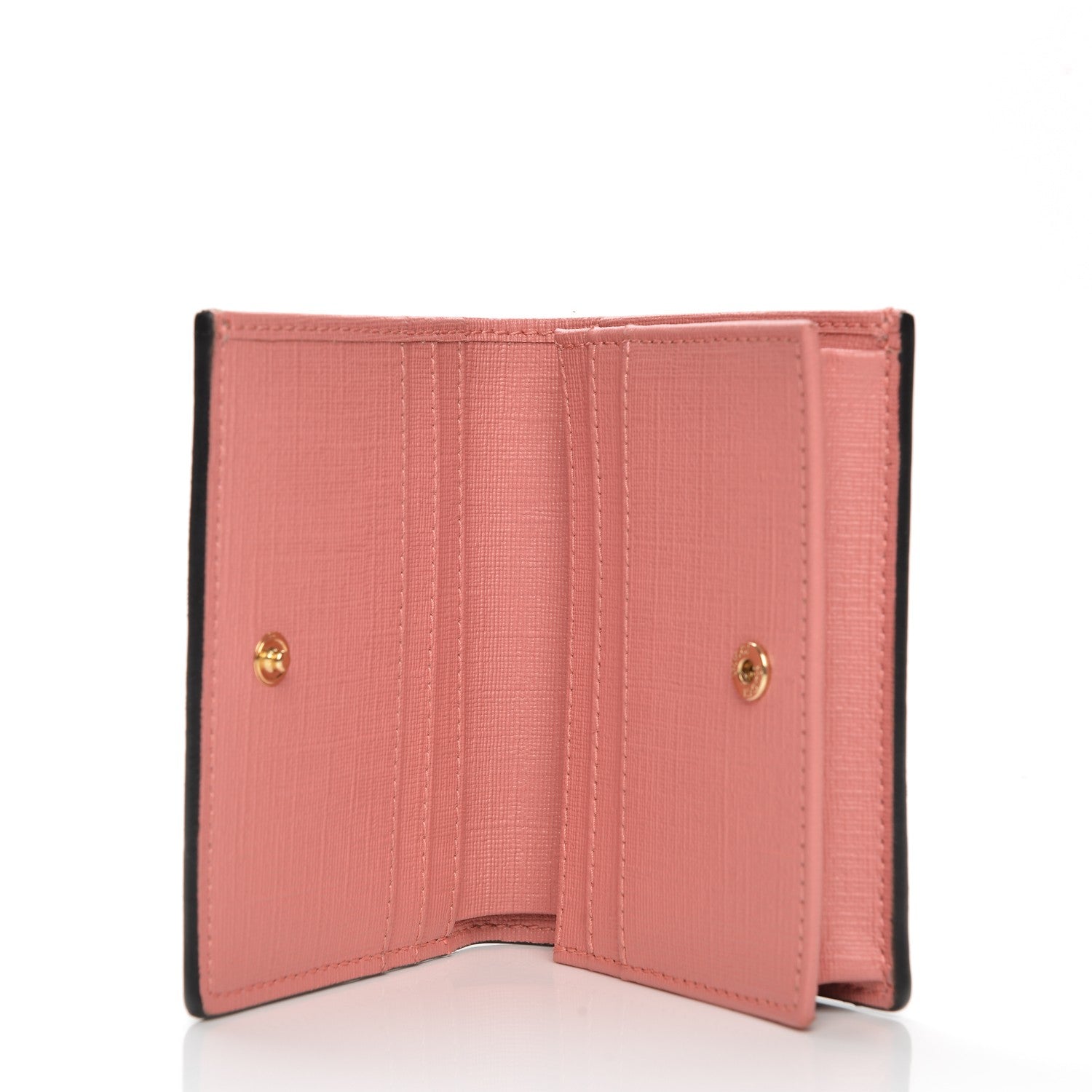 Gucci GG Supreme Monogram Face Embroidered Card Case Wallet Pink 5 of 7