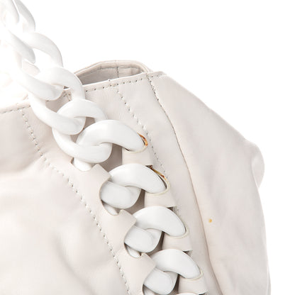 Chanel Calfskin Modern Chain Rhodoid East West Tote White 10 of 11