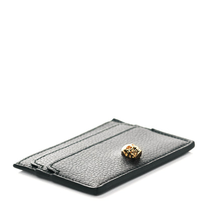Alexander McQueen Calfskin Skull Card Holder Black 3 of 8