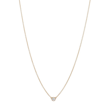Tiffany 18K Yellow Gold Diamond .15ct Elsa Peretti Diamonds by the Yard Pendant Necklace 1 of 4