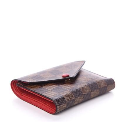 Louis Vuitton Damier Ebene Victorine Wallet Red 3 of 6
