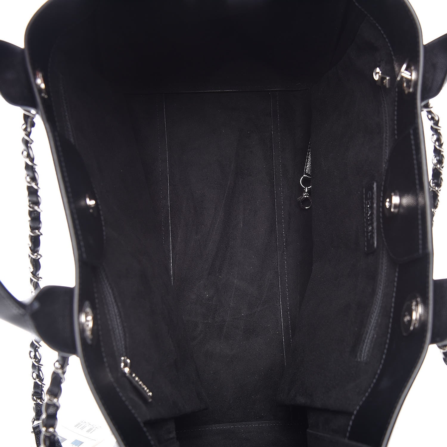 Chanel Caviar Large Studded Deauville Tote Black 7 of 10