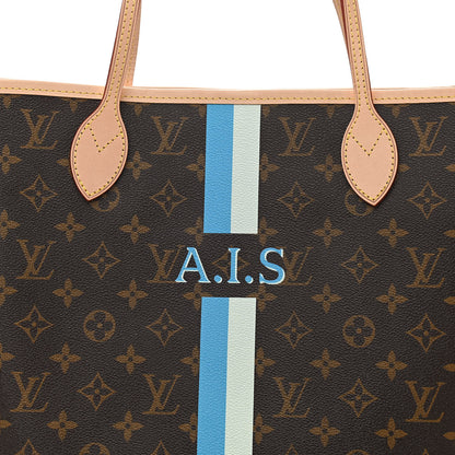 Louis Vuitton Monogram My LV Heritage Neverfull MM Blue Clair White 8 of 11