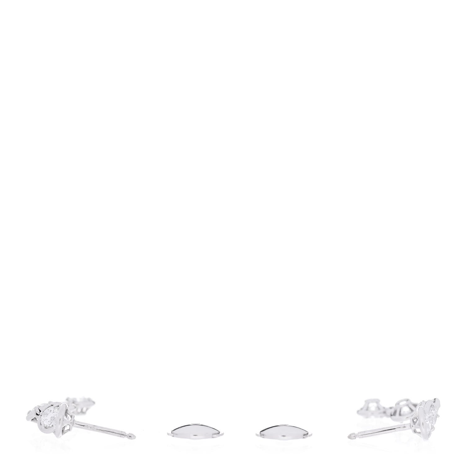 Van Cleef & Arpels 18K White Gold Diamond Palmyre Earrings 3 of 5