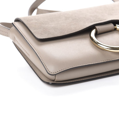 Chloe Suede Calfskin Small Faye Shoulder Bag Motty Grey 8 of 9