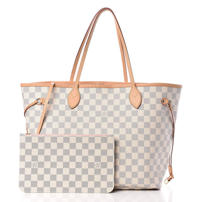 Louis Vuitton Damier Azur Neo Neverfull MM Rose Ballerine 3 of 13