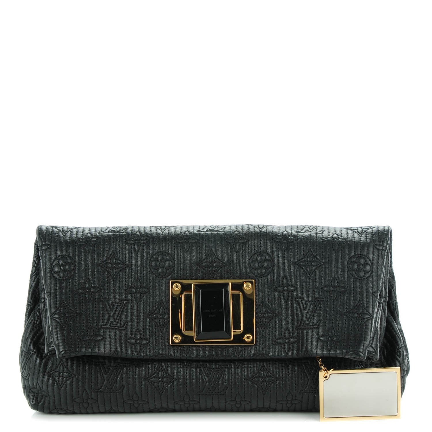 Louis Vuitton Calfskin Quilted Monogram Altair Clutch Black 1 of 7
