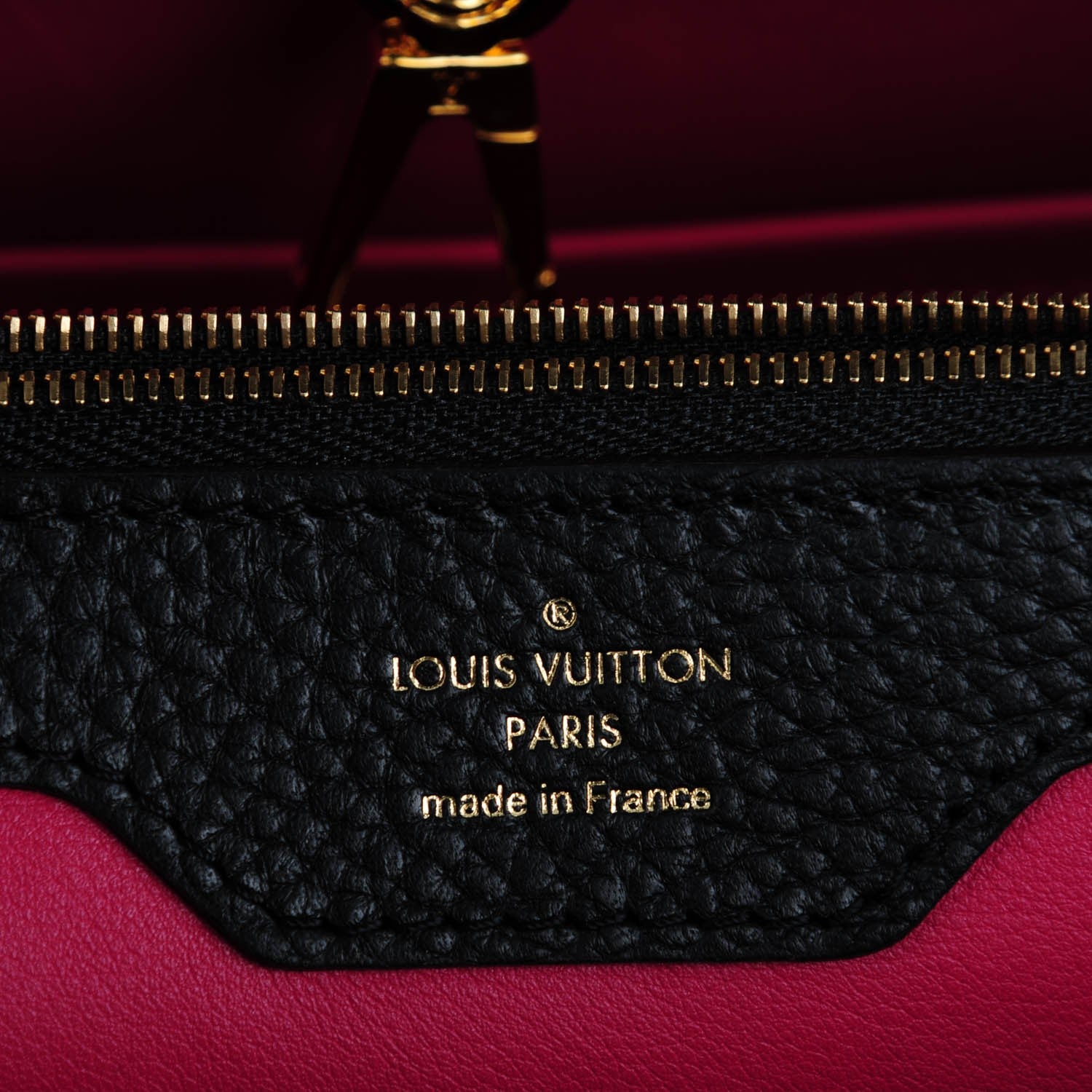 Louis Vuitton Taurillon Capucines MM Black 6 of 7
