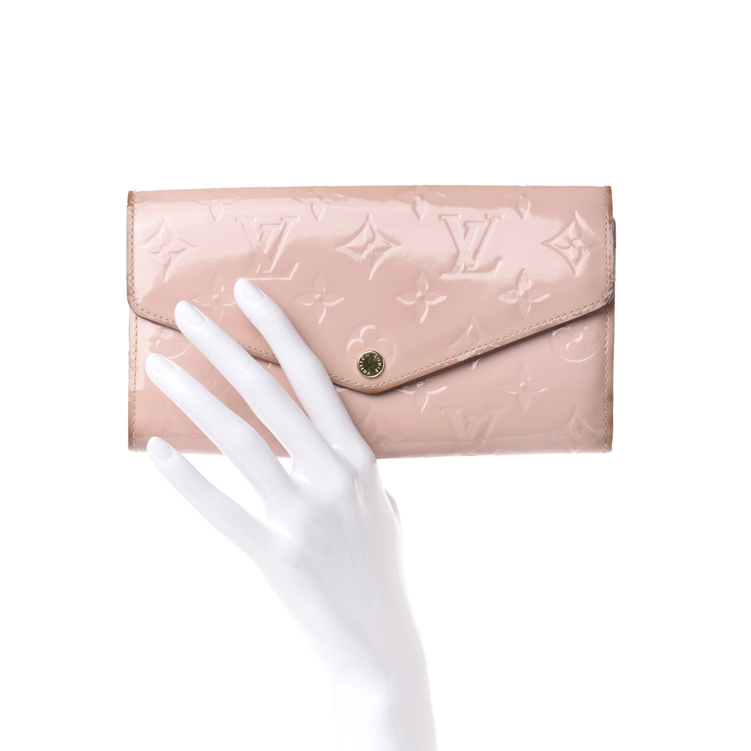 Louis Vuitton Vernis Sarah Wallet NM Rose Ballerine 2 of 8