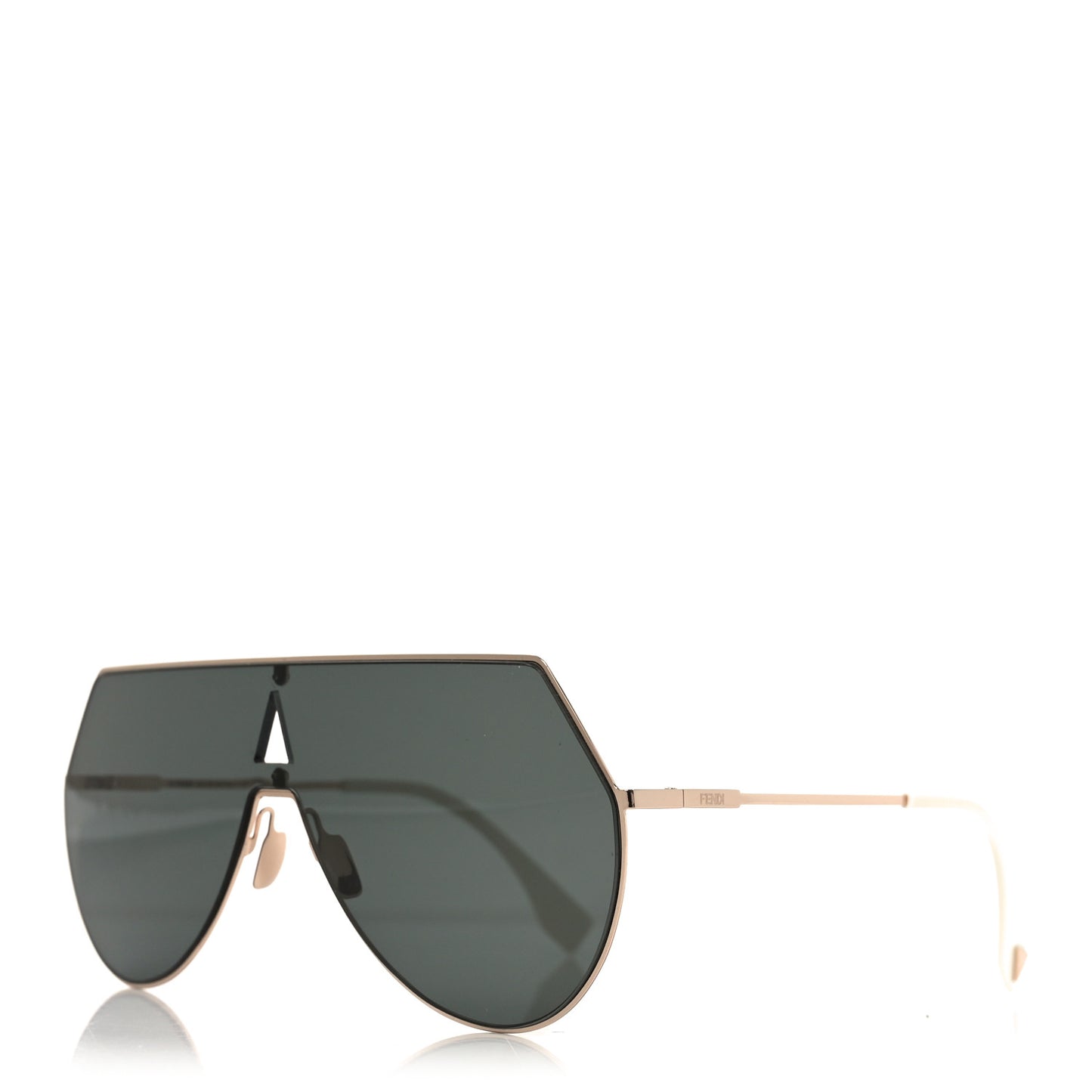 Metal Mirrored Eyeline Sunglasses FF 0193S Black Rose Gold