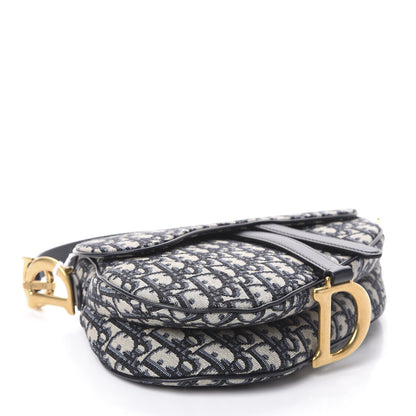 Christian Dior Oblique Saddle Bag Blue 4 of 8