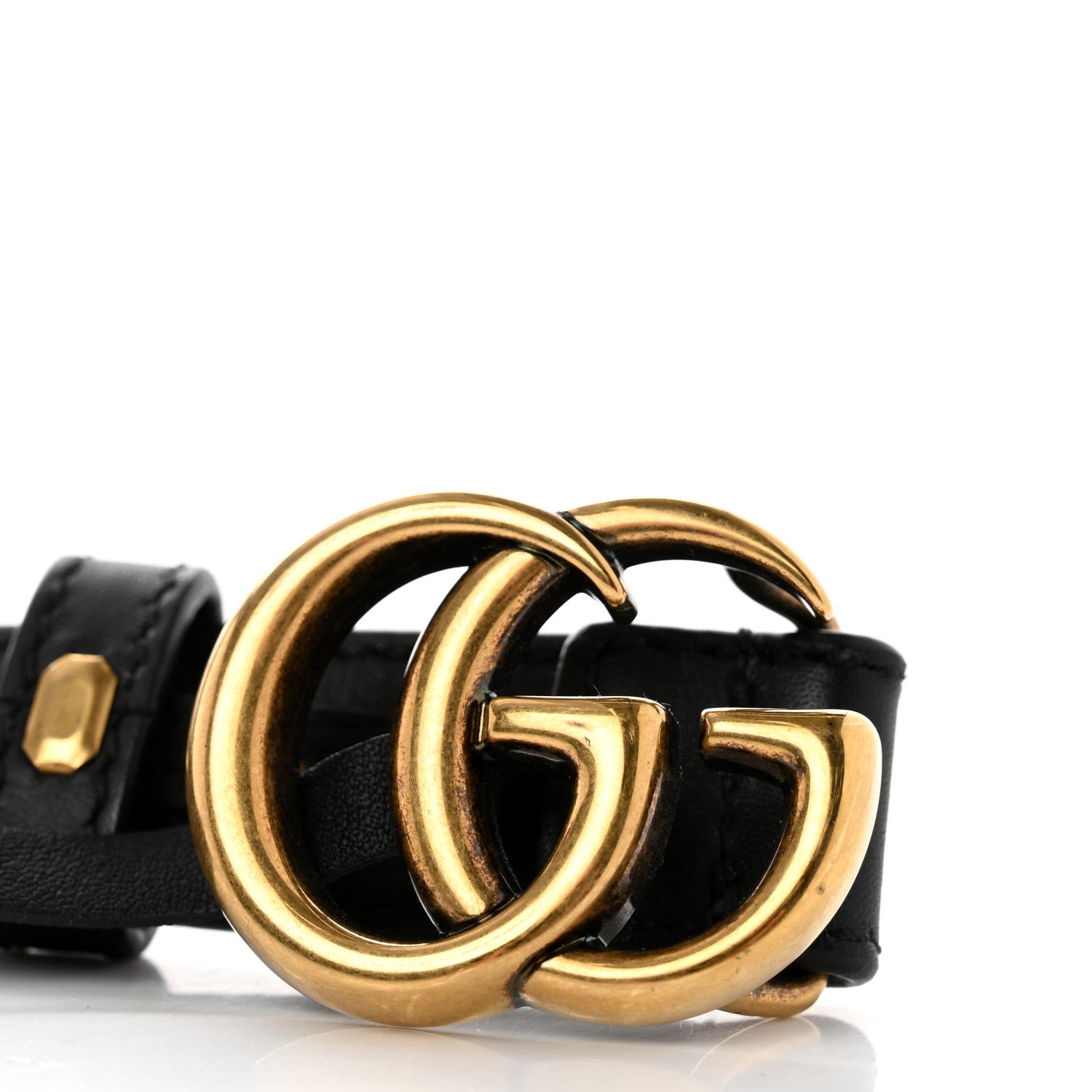 Gucci Calfskin Double G 20mm Belt 85 34 Black 6 of 6