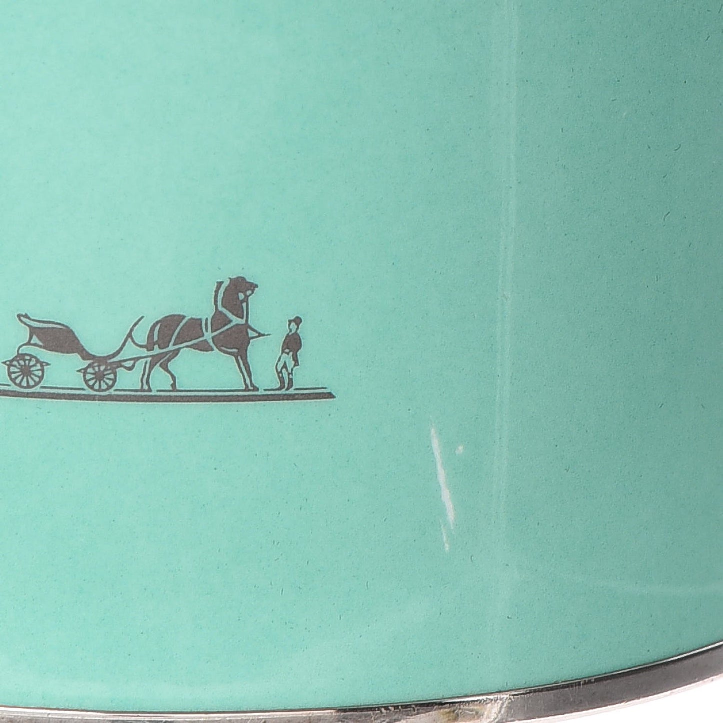 Enamel Printed Extra Wide Caleche Bracelet 62 Vert Aqua