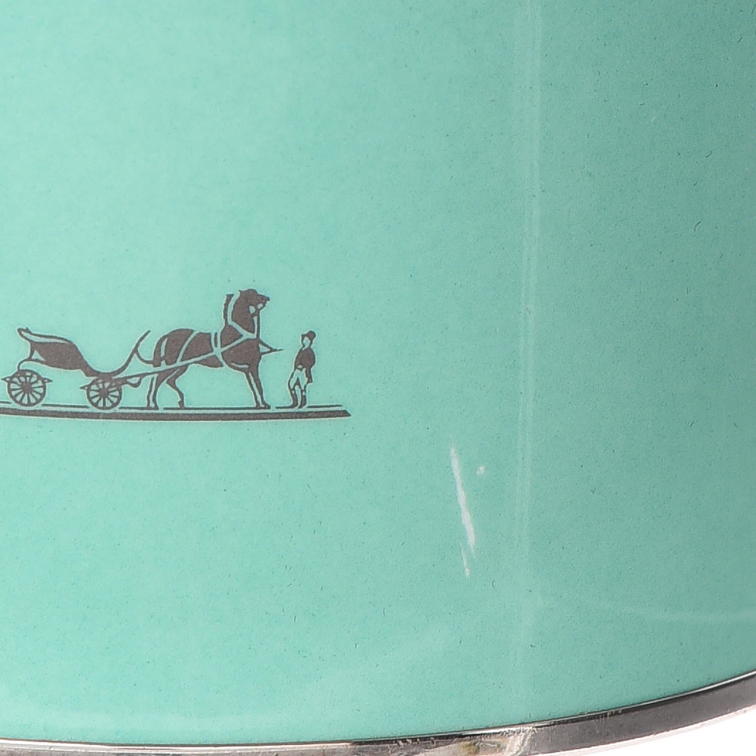 Hermes Enamel Printed Extra Wide Caleche Bracelet 62 Vert Aqua 7 of 8