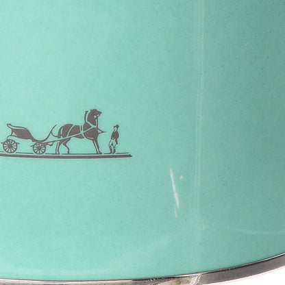 Hermes Enamel Printed Extra Wide Caleche Bracelet 62 Vert Aqua 7 of 8