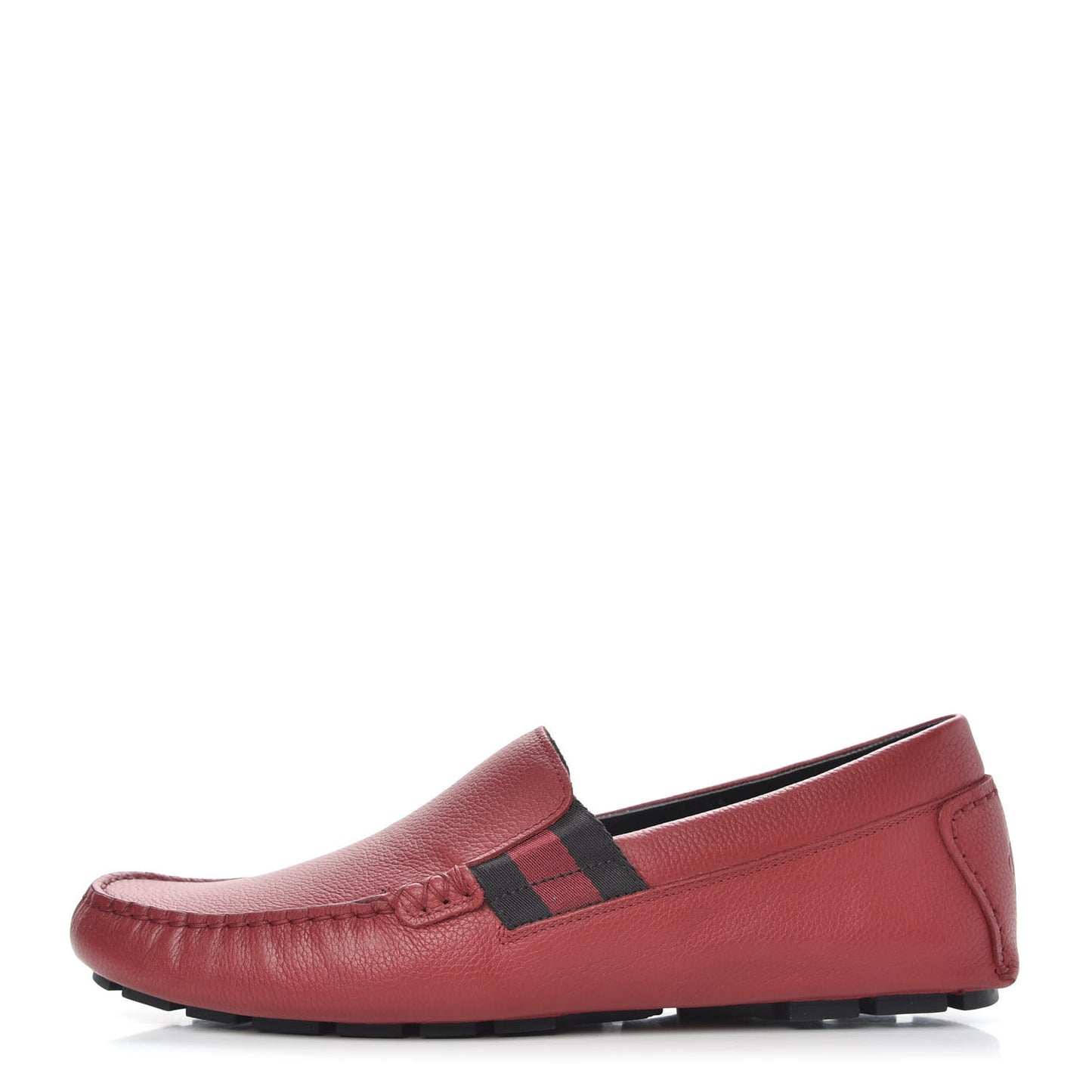 Calfskin Web Mens Driver Loafers 8.5 Red