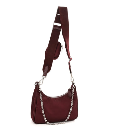 Prada Tessuto Nylon Re-Edition 2005 Shoulder Bag Granato 3 of 11