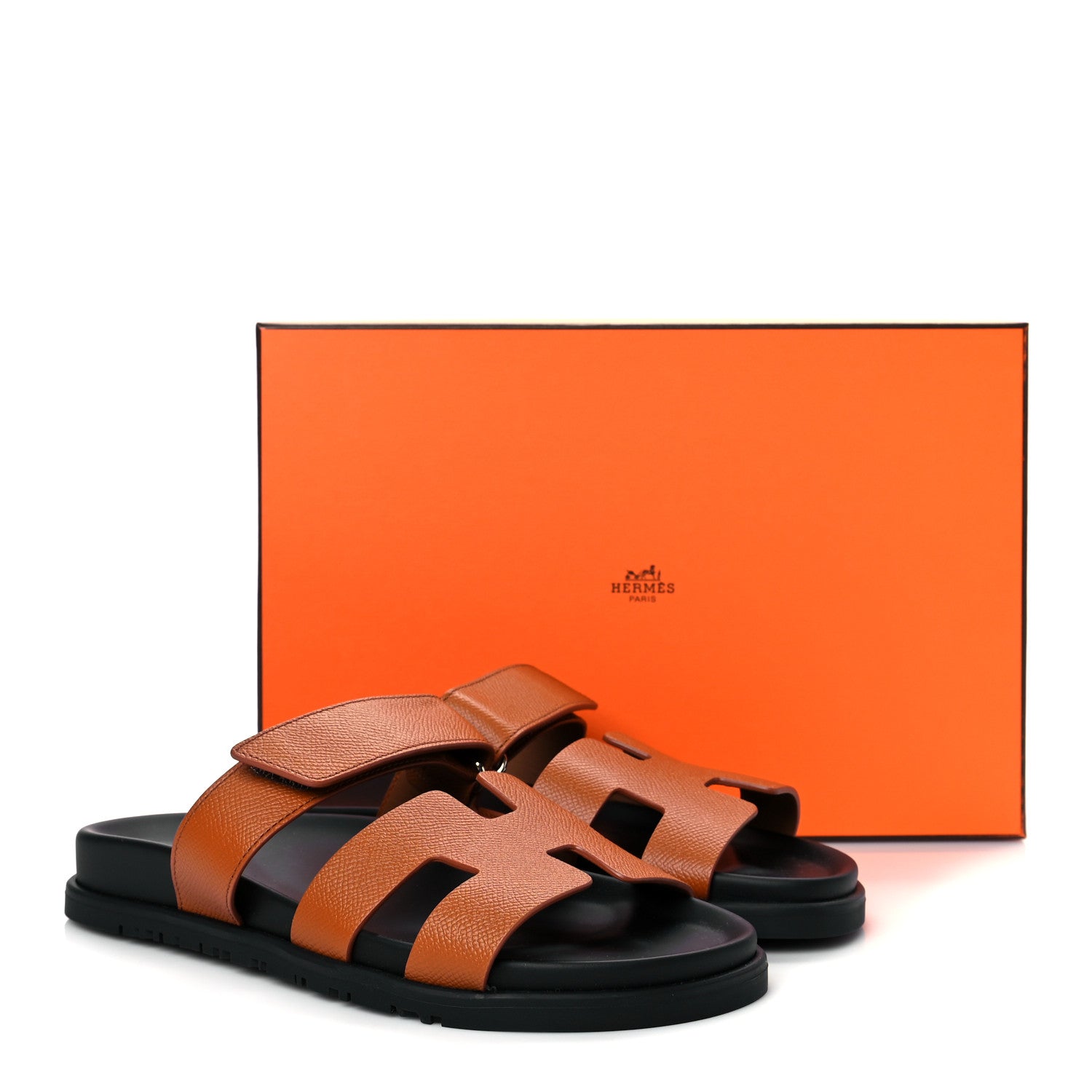 Hermes Epsom Womens Chypre Sandals 38 Natural 9 of 9