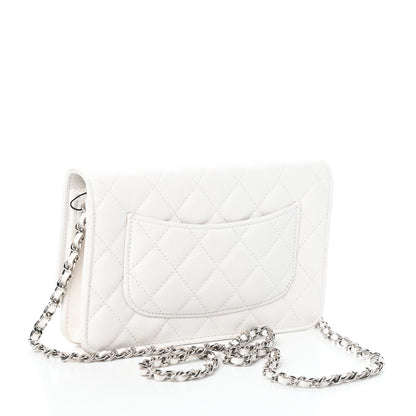 Chanel Caviar Quilted Wallet On Chain WOC White 3 of 11