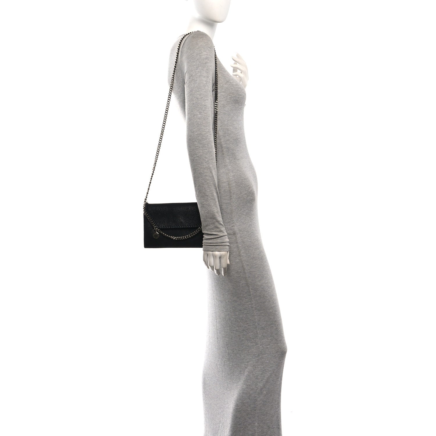 Stella McCartney Shaggy Deer Mini Falabella Crossbody Bag Black 2 of 9