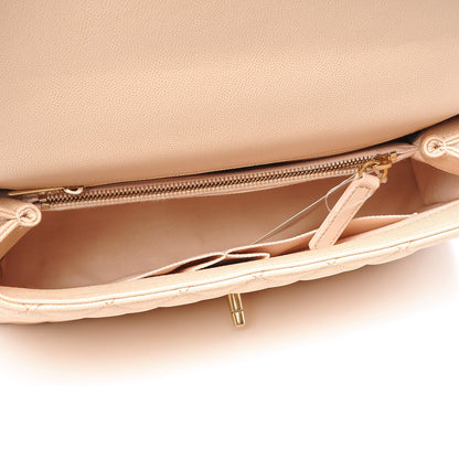 Chanel Caviar Quilted Small Coco Handle Flap Light Beige 6 of 11
