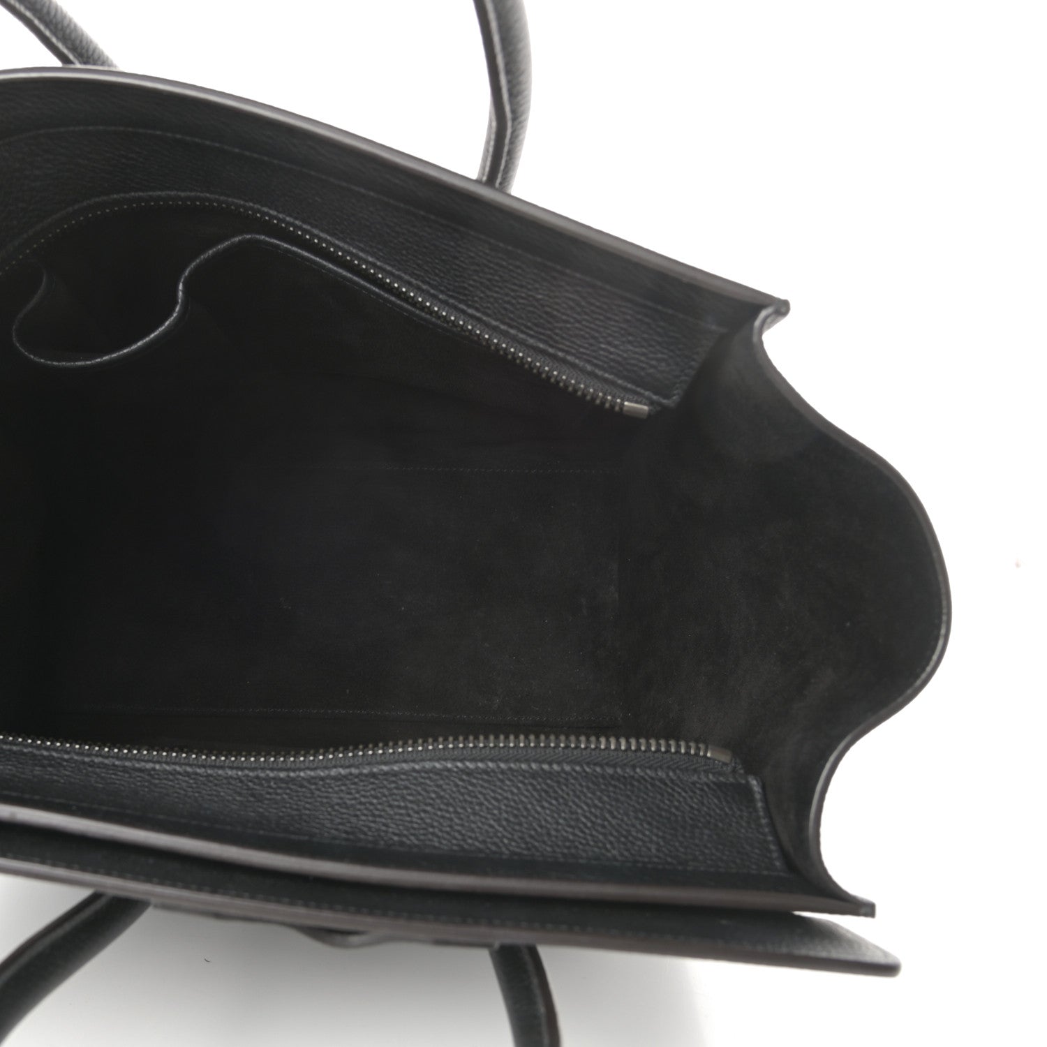 Celine Drummed Calfskin Micro Luggage Black 5 of 10