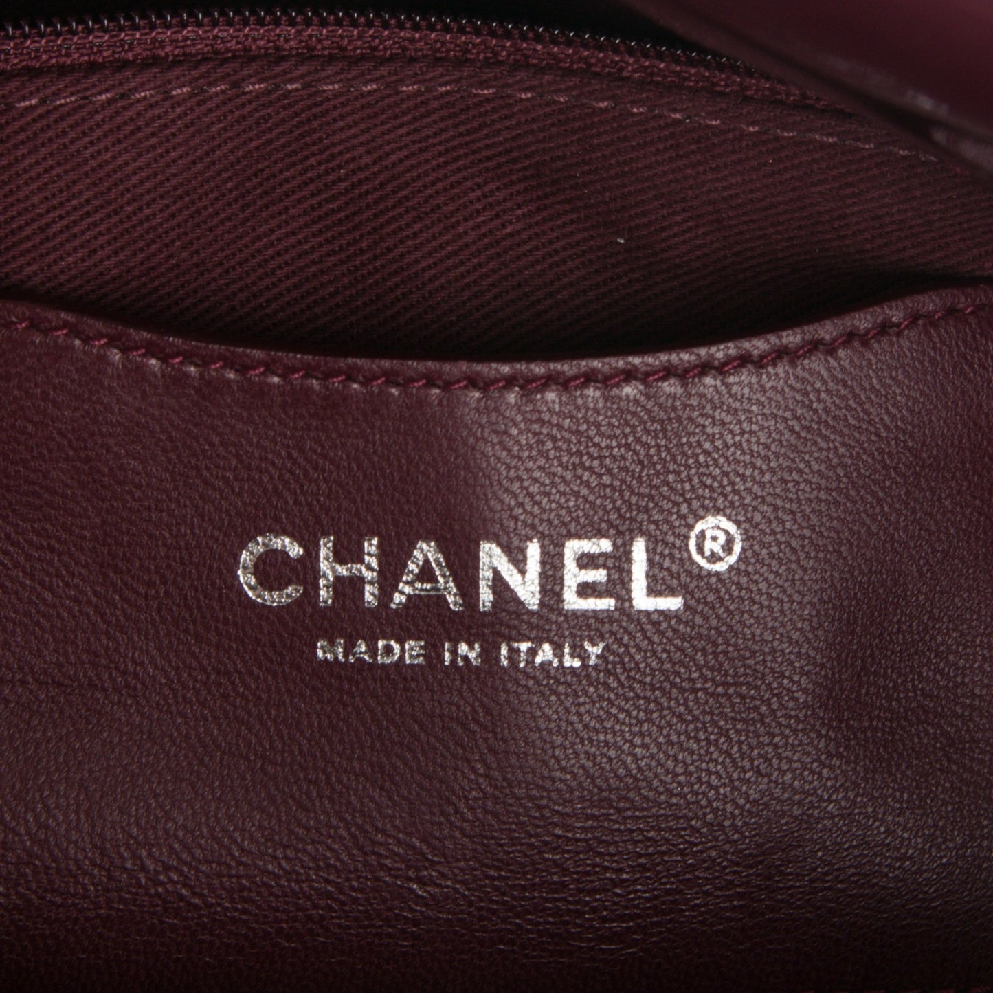 Patent Quilted Medium Just Mademoiselle Bowling Bag Burgundy