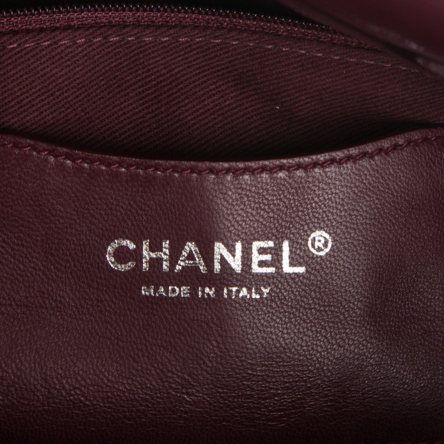 Chanel Patent Quilted Medium Just Mademoiselle Bowling Bag Burgundy 6 of 7