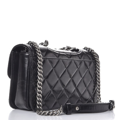 Chanel Glazed Calfskin Quilted Medium Perfect Edge Flap Black 3 of 7