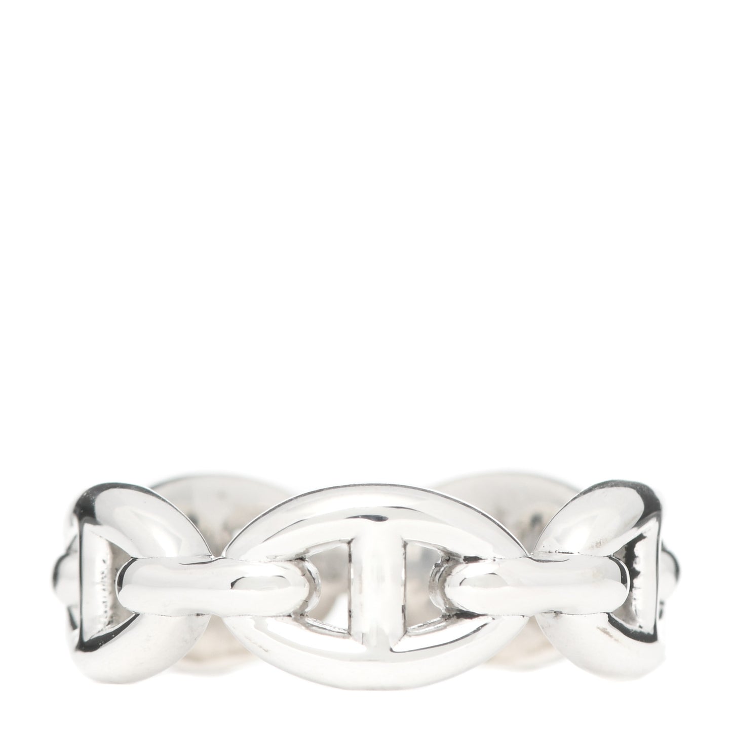 Sterling Silver PM Chaine d'Ancre Enchainee Band Ring 52 6