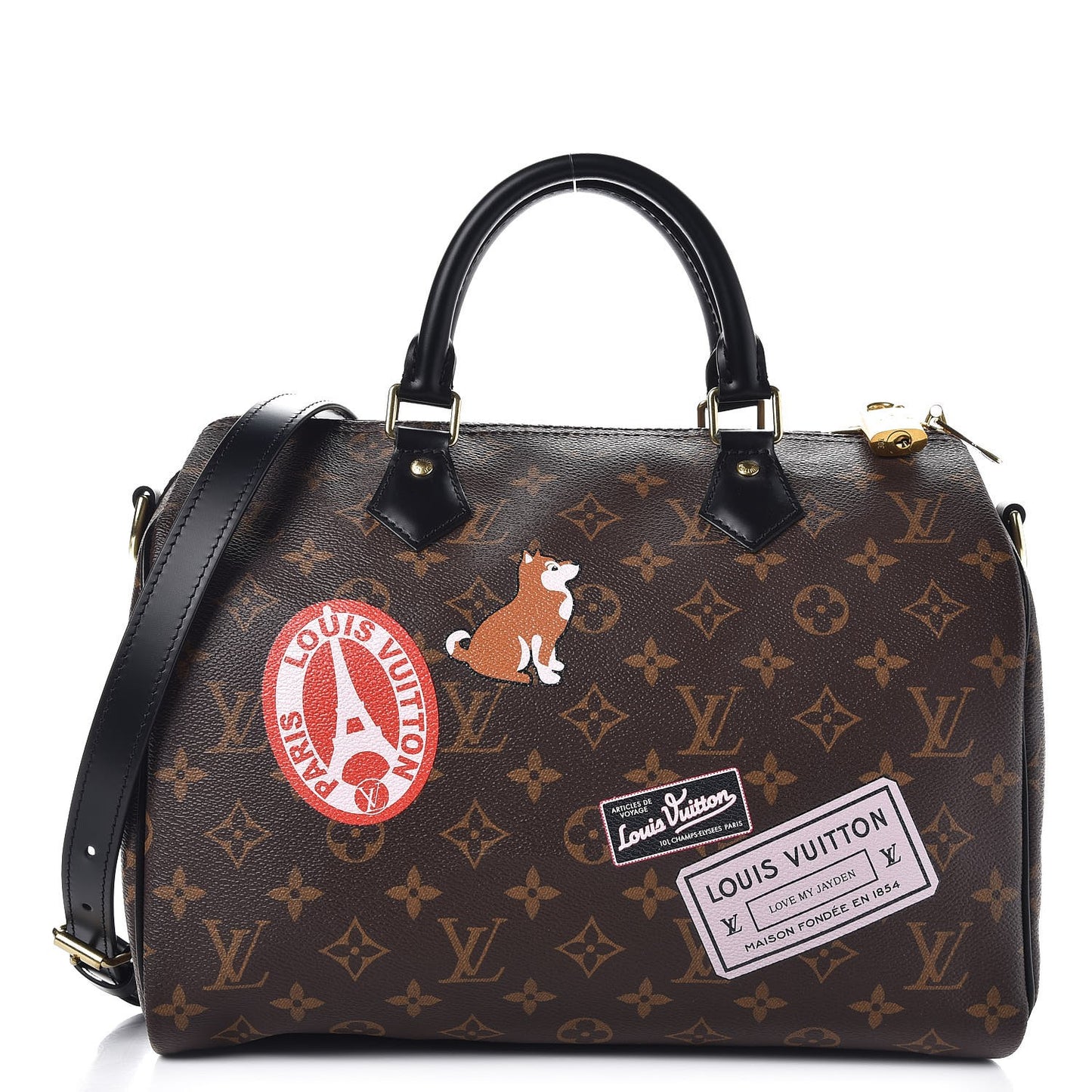 Monogram My World Tour Speedy Bandouliere 30 Black
