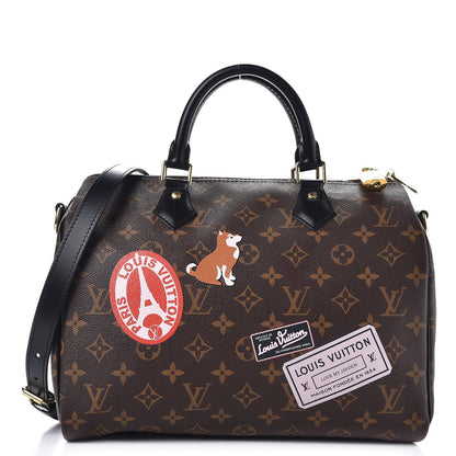 Louis Vuitton Monogram My World Tour Speedy Bandouliere 30 Black 1 of 8