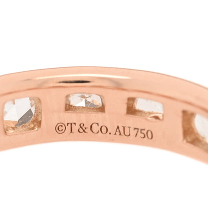 Tiffany 18K Rose Gold Diamond Metro Rose Cut Eternity Band Ring 46 3.75 4 of 4
