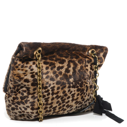 Lanvin Leopard Print Calf Hair Happy Shoulder Bag 3 of 10