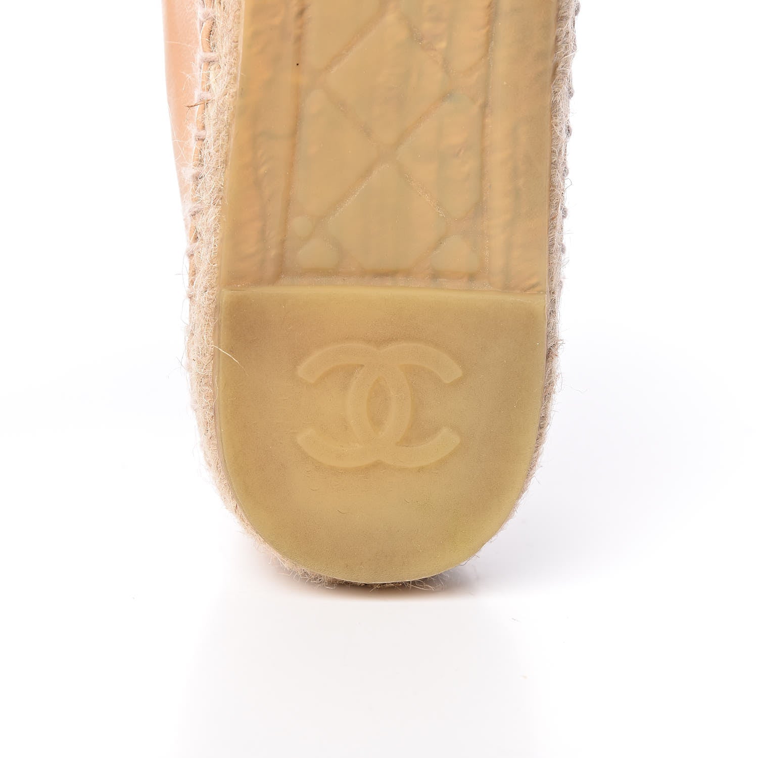 Chanel Lambskin CC Espadrilles 39 Beige Black 6 of 10