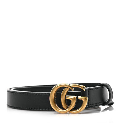 Gucci Calfskin Double G 20mm Belt 80 32 Black 1 of 4