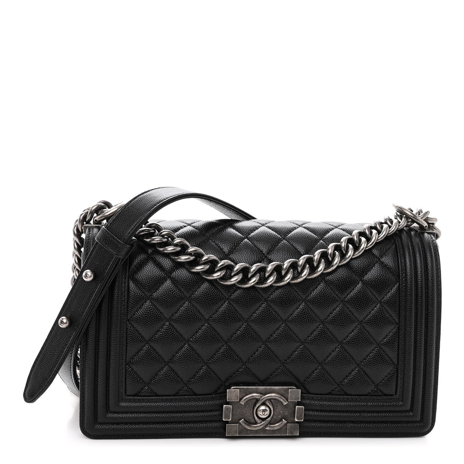 Chanel Caviar Quilted Medium Boy Flap Black 1 of 10