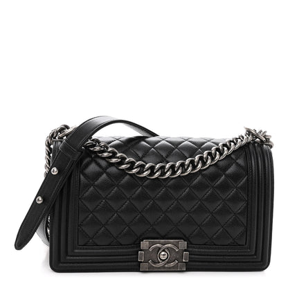 Chanel Caviar Quilted Medium Boy Flap Black 1 of 10
