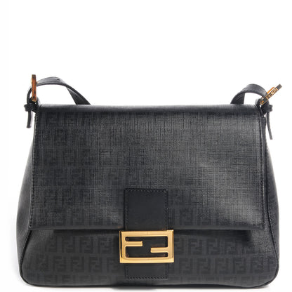 Fendi Zucchino Spalmati Vitello Mama Baguette Black 1 of 9