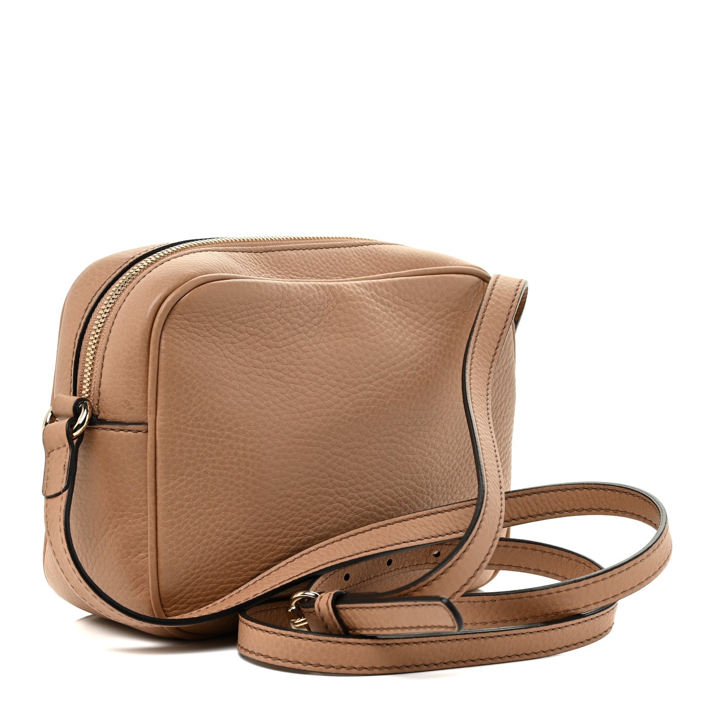 Pebbled Calfskin Small Soho Disco Bag Camelia
