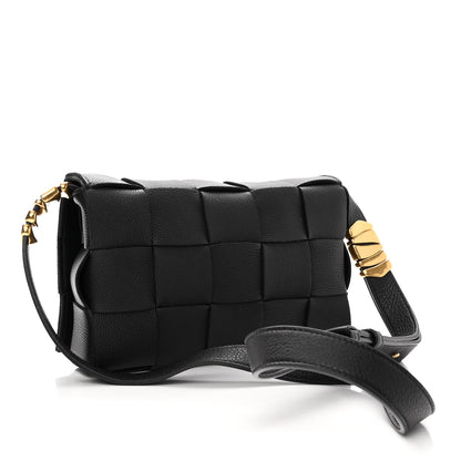 Bottega Veneta Grained Calfskin Maxi Intrecciato Cassette Crossbody Bag Black 3 of 10