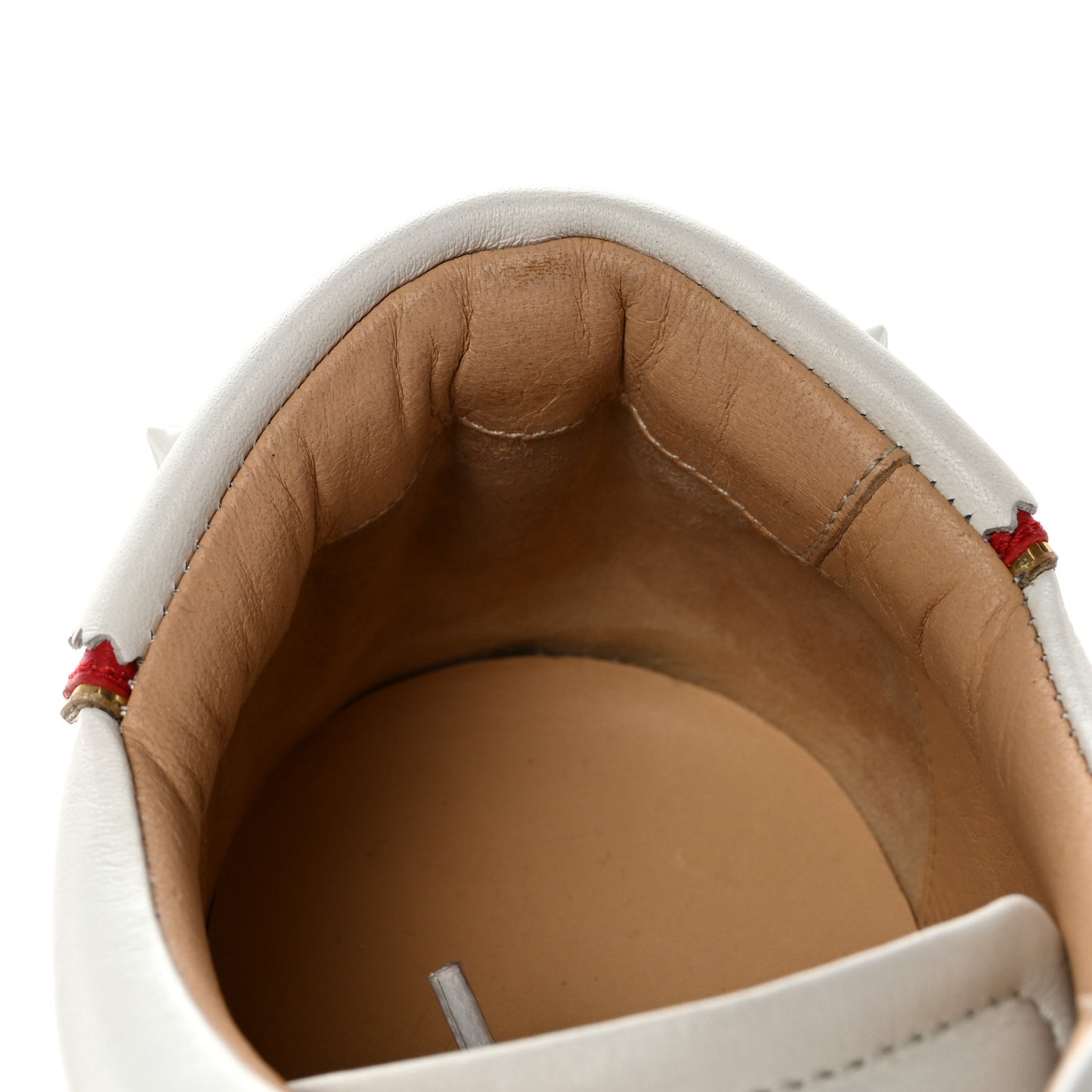 Calfskin Neoprene Womens Loubishark Sneakers 40.5 White