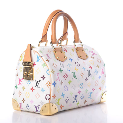 Louis Vuitton Monogram Multicolor Speedy 30 White 3 of 14
