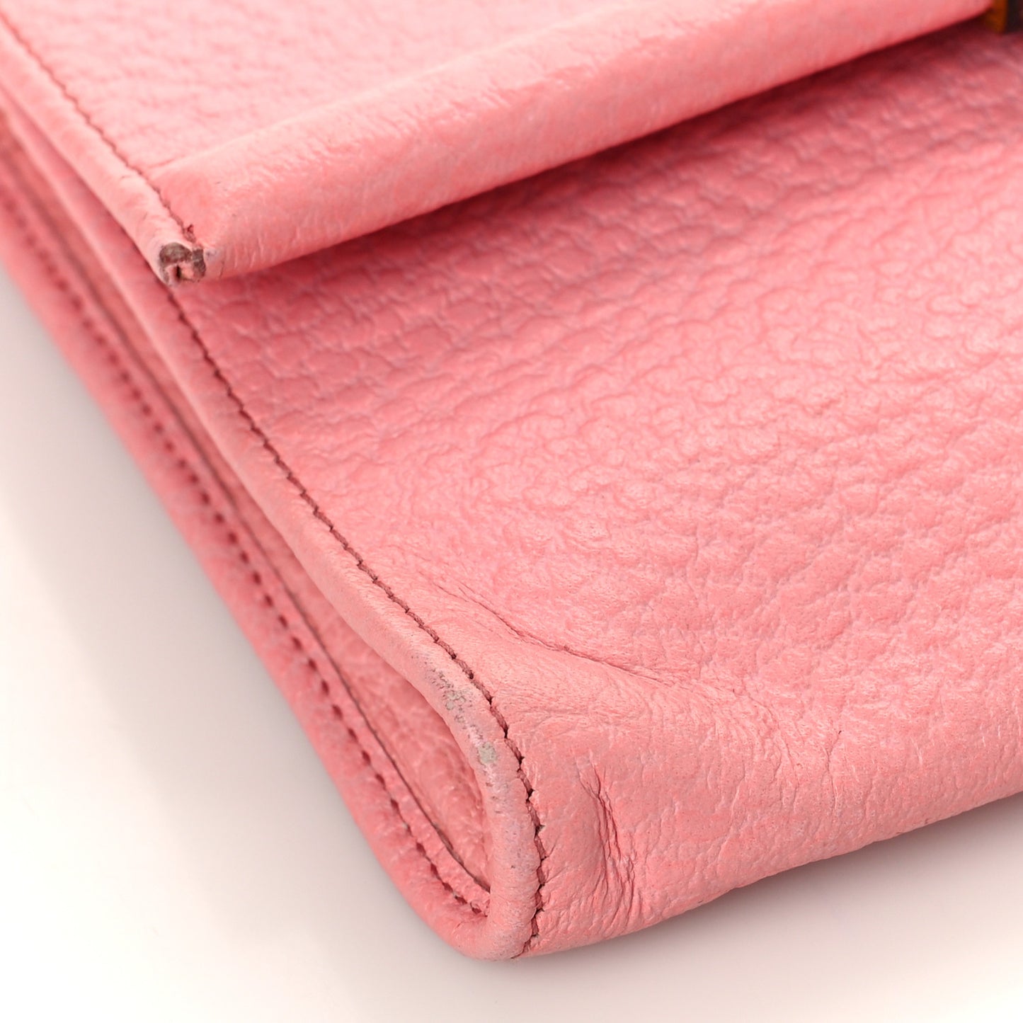 Calfskin Bamboo Bar Clutch Pink